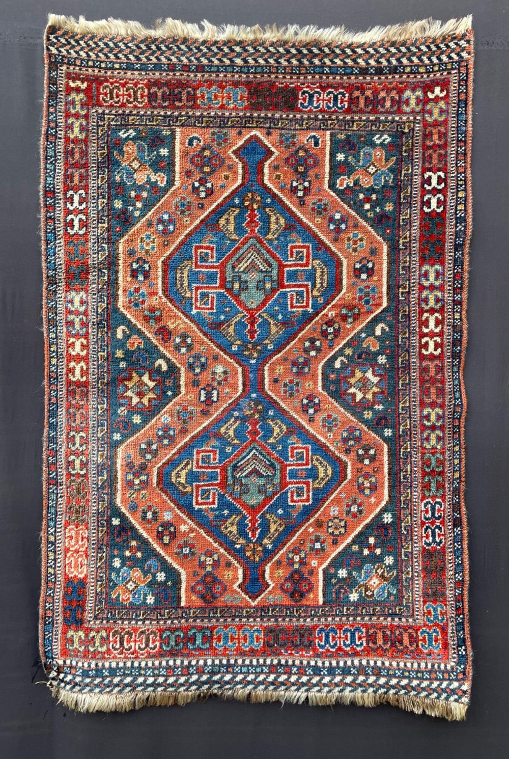 antique qashqa'i rug sheshboluki taifeh fars province southwest persia