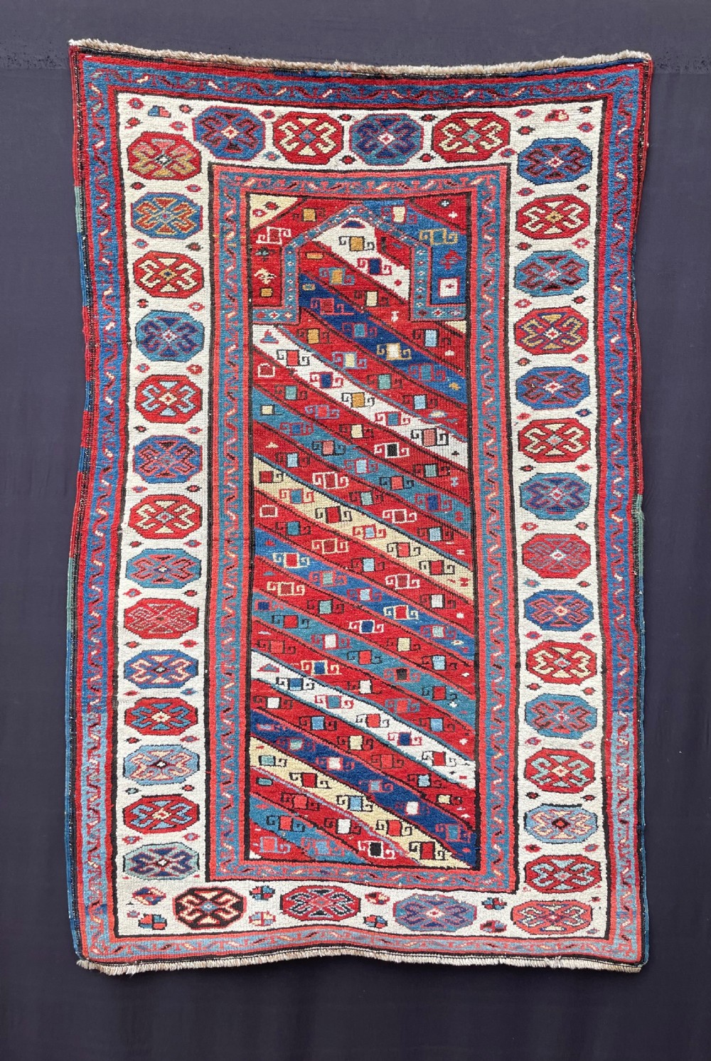 antique prayerrug gendje southwestern caucasus