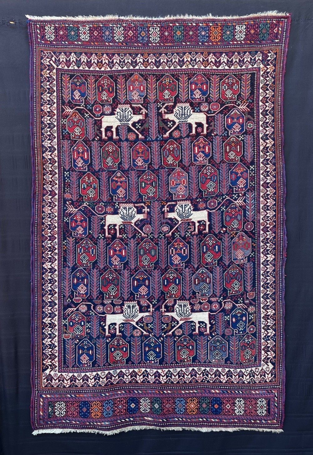 antique soumak afshar tribes kerman province south persia