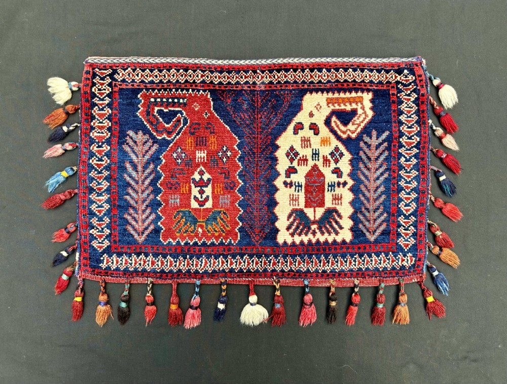antique afshar vanitybag qorab'i tribe bardsir region kerman province south persia