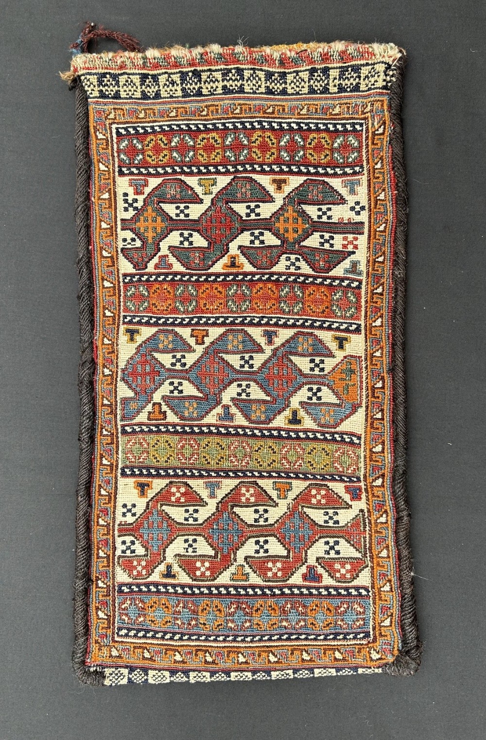 antique spindlewaterpipe bag qashqa'i confederacy kashkuli tayefeh fars province southwest persia