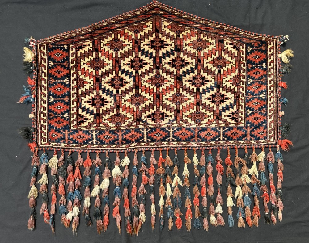 pair of antique turkmen asmalyks yomut tribe transcaspian steppes turkmenistan central asia
