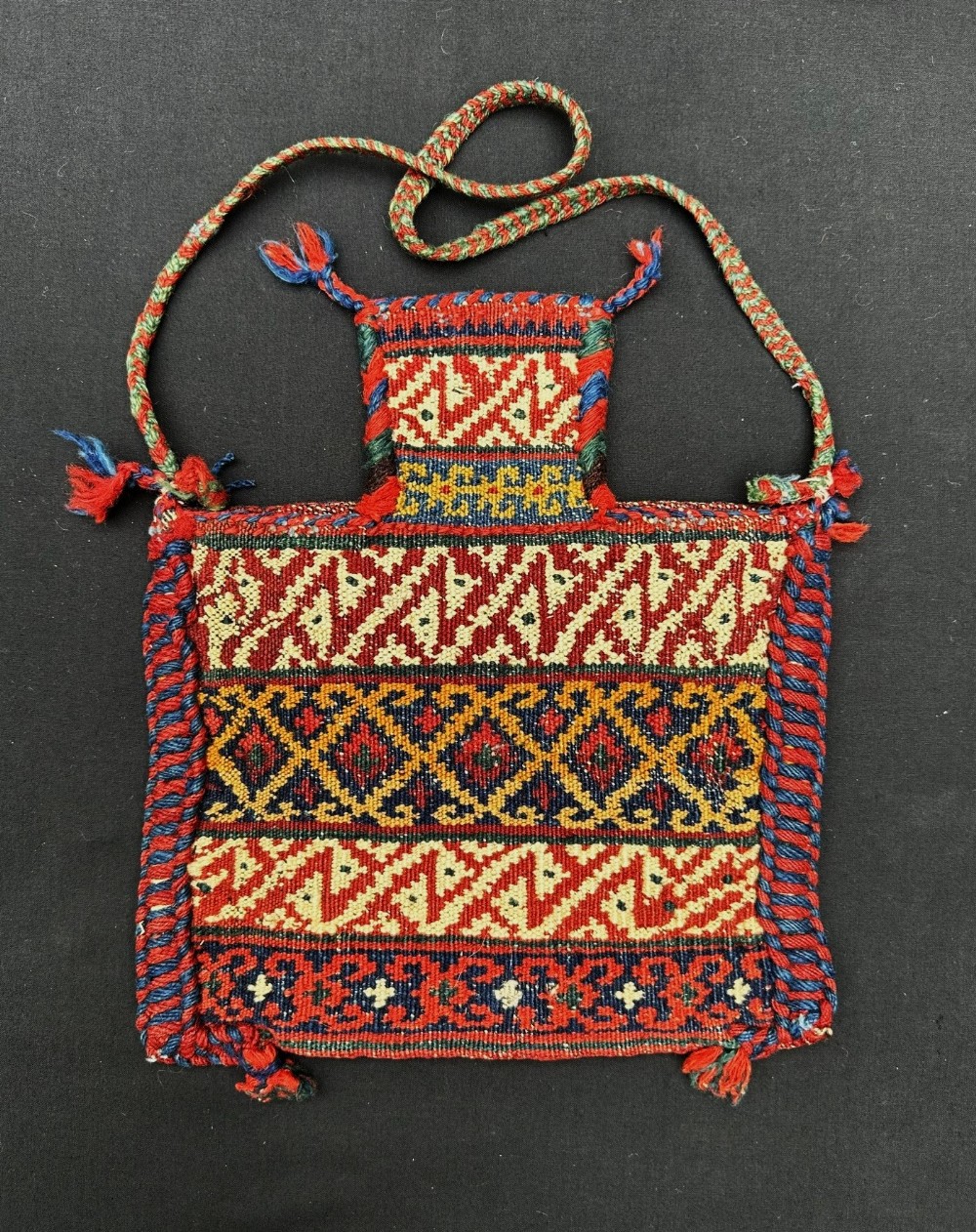 antique tobacco pipe bag afshar nomads kerman province south persia